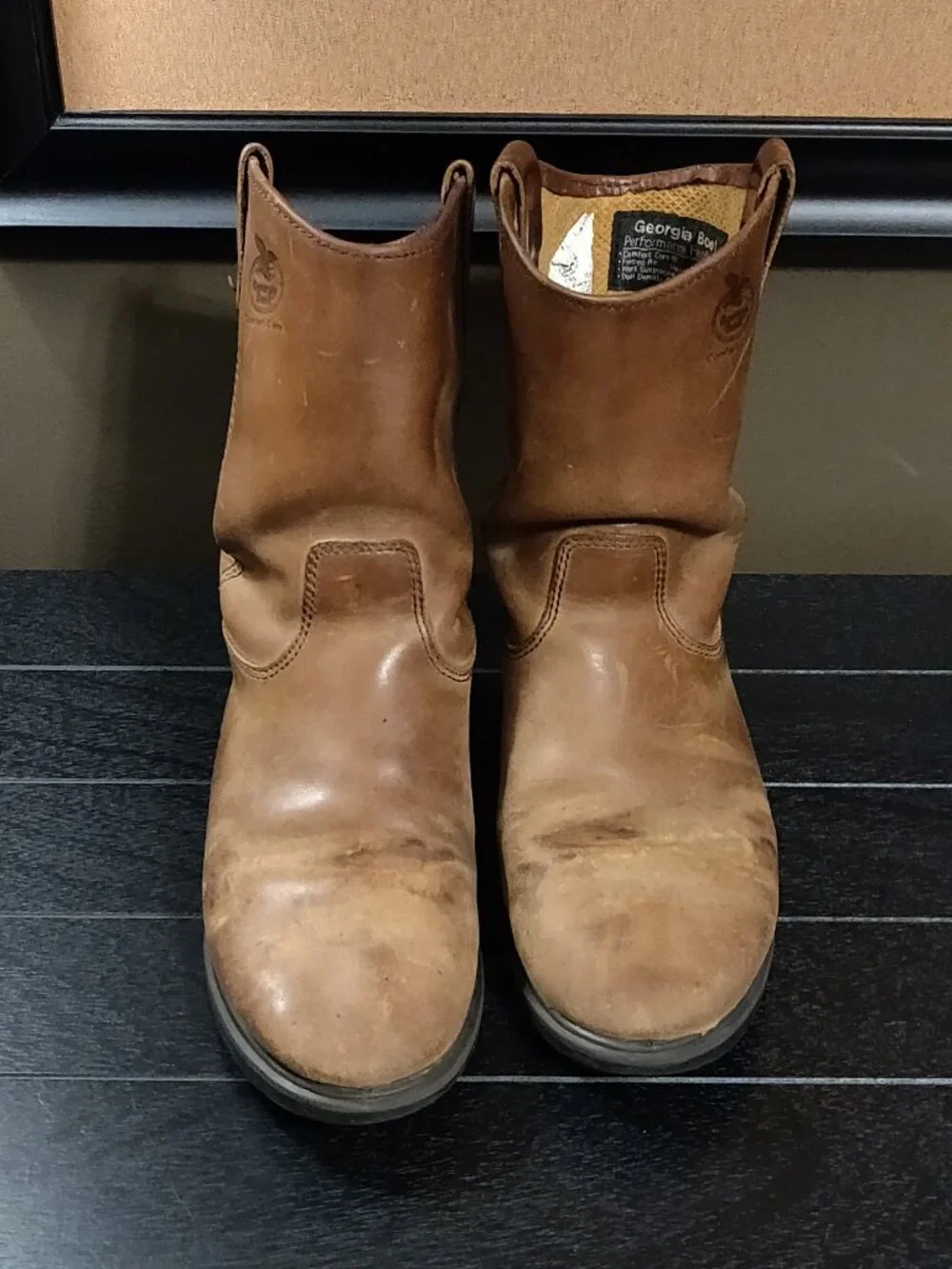 Georgia Boot Wellington In Tan Cheyenne Leather Men US 8M